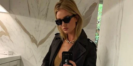 Bottega Veneta BV1035S 001 - As Seen On Rosie Huntington-Whiteley & Billie Faiers - Image 4