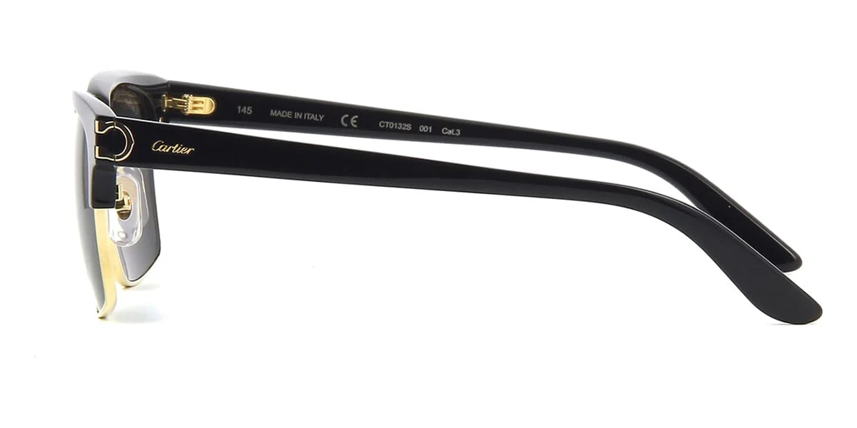 Cartier CT0132S 001 Black and Gold - Image 3