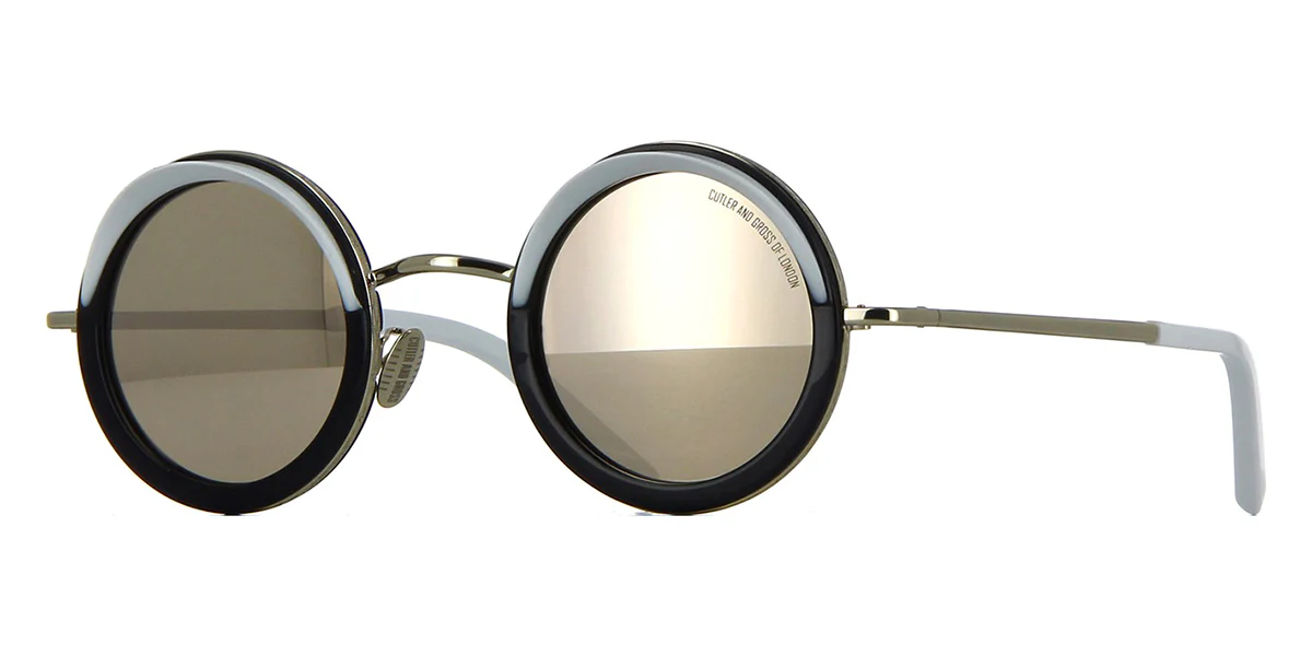 Cutler and Gross Sun 1277 01 Black and White with Gold