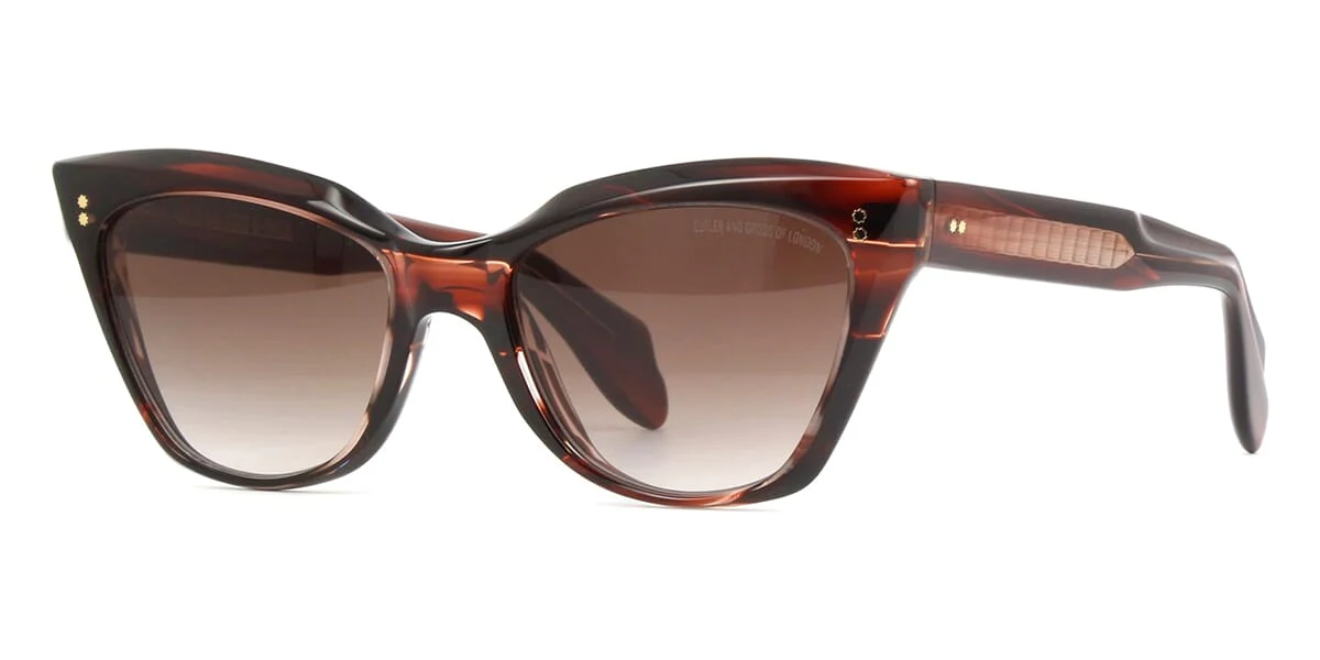 Cutler and Gross Sun 9288 02 Striped Brown Havana