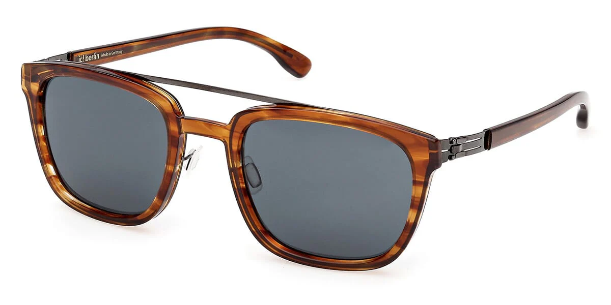 ic! berlin Sun Julien Gunmetal Amber Brown