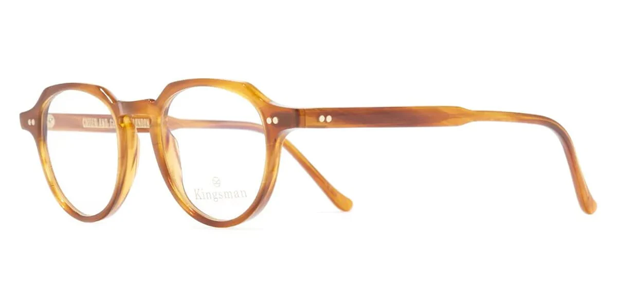 Kingsman x Cutler and Gross 1313 03 Striped Mustard Havana