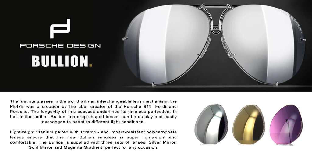 Porsche Design 8478 'Bullion' Three Lens Set Edition - As Seen On Khloe Kardashian & Kris Jenner - Image 12