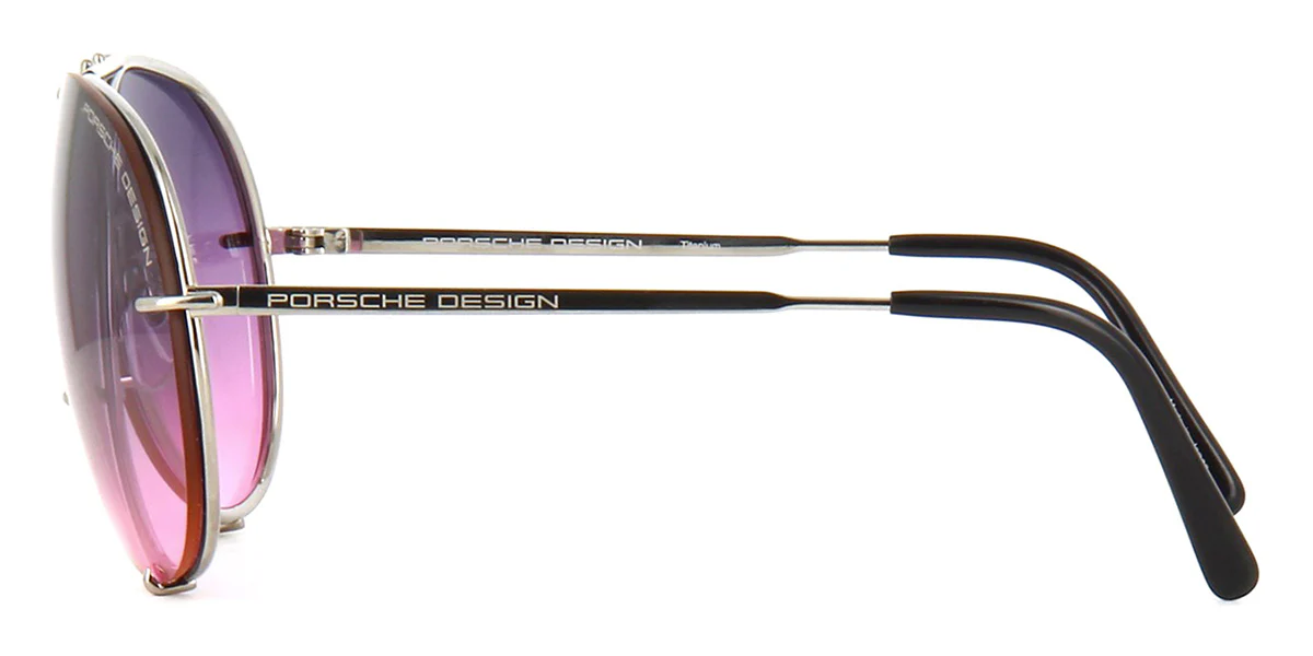 Porsche Design 8478 M Silver Frame - Pink + Silver Grey Lenses - As Seen On Kyle Richards & Axl Rose - Image 6