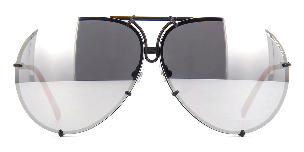 Porsche Design 8478 R VisionDrive Black Frame - Green Polar XTR + Silver Lenses - Image 3