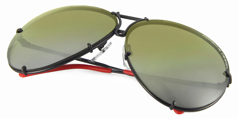 Porsche Design 8478 R VisionDrive Black Frame - Green Polar XTR + Silver Lenses - Image 8
