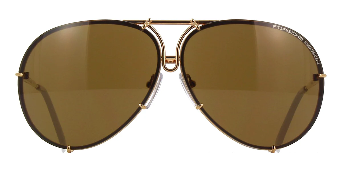 Porsche Design 8478 W Gold Frame - Grad Blue + Brown Lenses - As Seen On Shaughna Phillips - Image 3