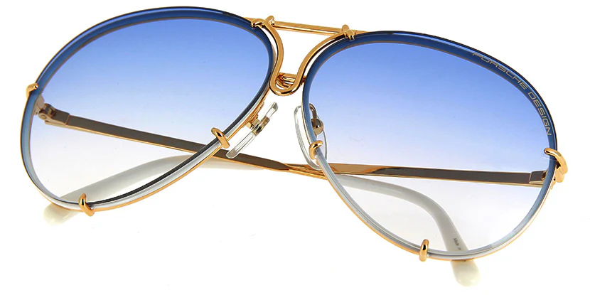 Porsche Design 8478 W Gold Frame - Grad Blue + Brown Lenses - As Seen On Shaughna Phillips - Image 6