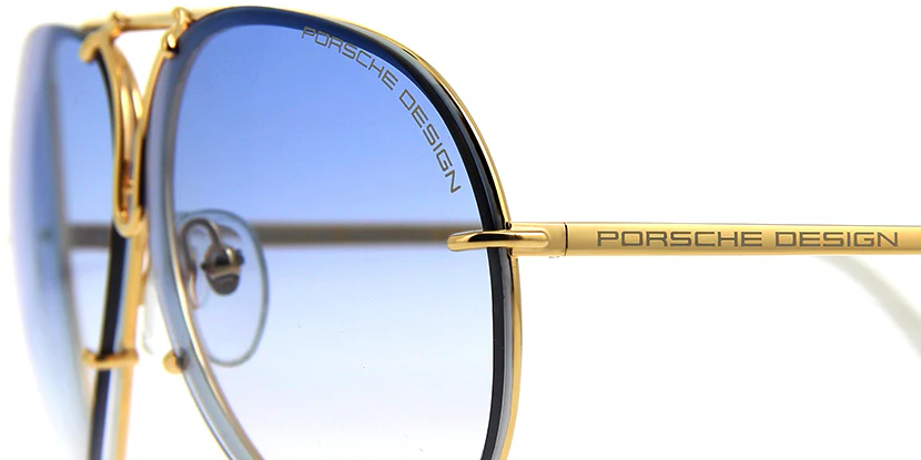 Porsche Design 8478 W Gold Frame - Grad Blue + Brown Lenses - As Seen On Shaughna Phillips - Image 7