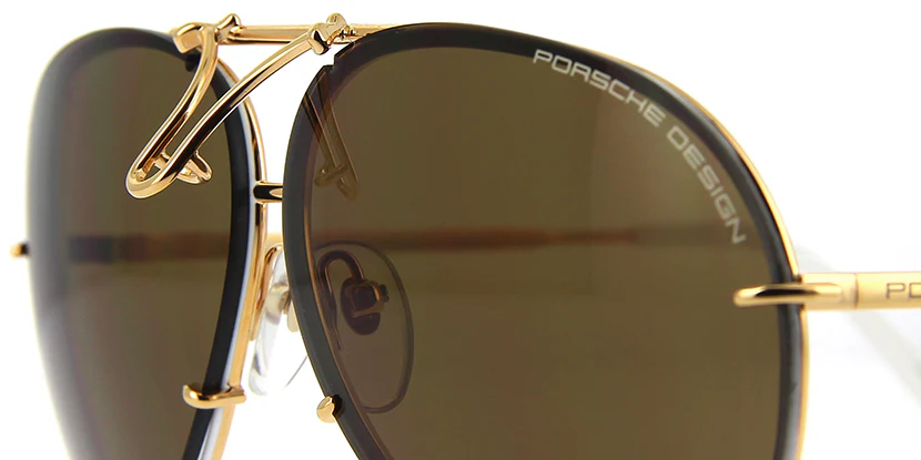 Porsche Design 8478 W Gold Frame - Grad Blue + Brown Lenses - As Seen On Shaughna Phillips - Image 8