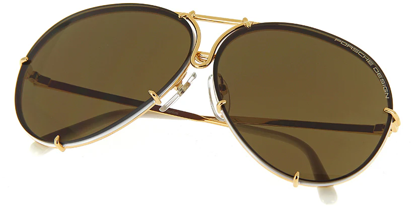 Porsche Design 8478 W Gold Frame - Grad Blue + Brown Lenses - As Seen On Shaughna Phillips - Image 9