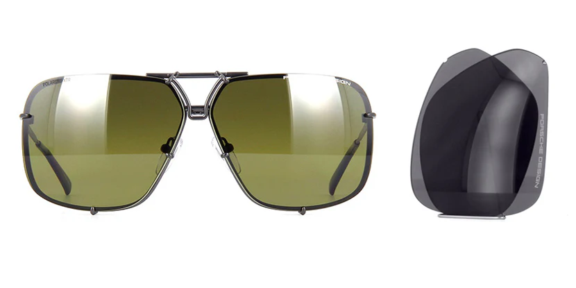 Porsche Design 8928 A Gunmetal Frame With Green VisionDrive Polarised XTR Lenses - Image 3