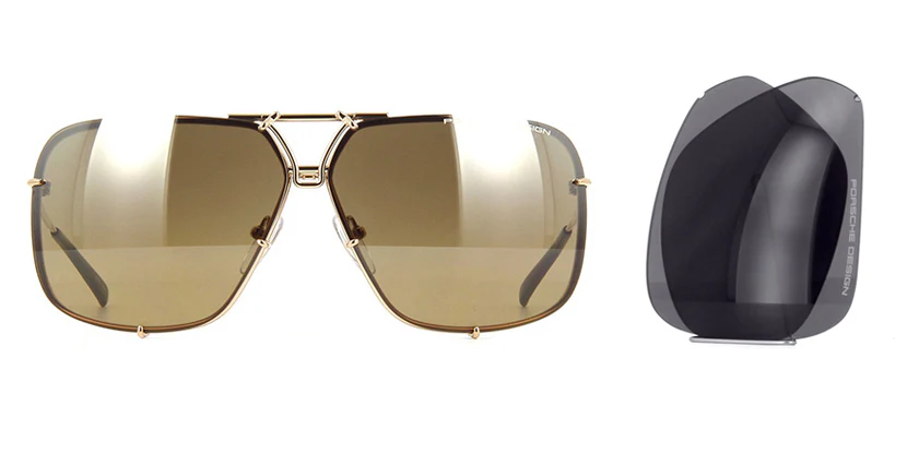 Porsche Design 8928 B Gold Frame With Brown Interchangeable Lenses - Image 2