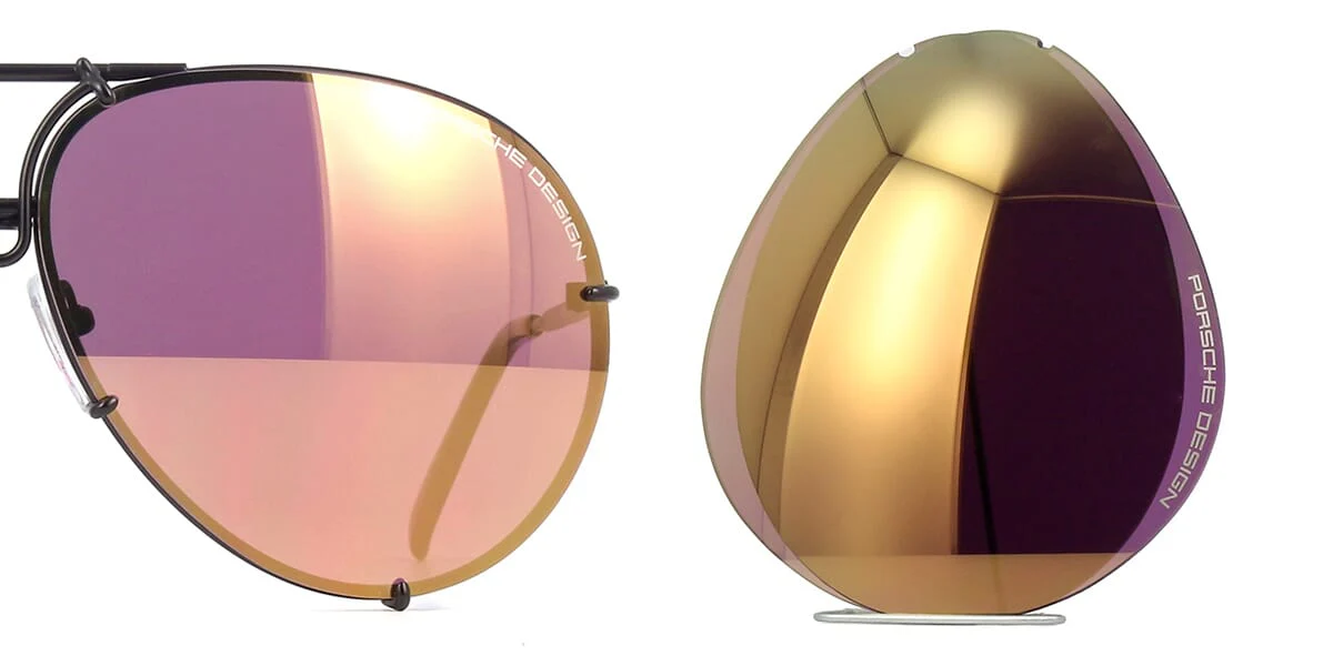 Porsche Design P8478 Lens Set – V167 Purple with Orange Gold Mirror
