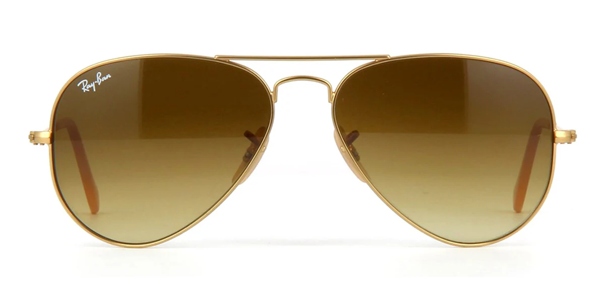 Ray-Ban Aviator 3025 112/85 Gold/Dark Brown Gradient - As Seen On Angelina Jolie & Gemma Owen - Image 2