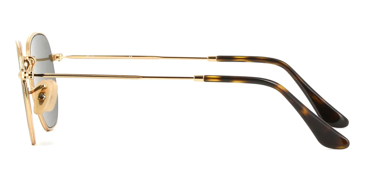 Ray-Ban RB 3548N 001 Hexagonal Gold With Flat Lenses - As Seen On Dwyane Wade & Molly-Mae - Image 3
