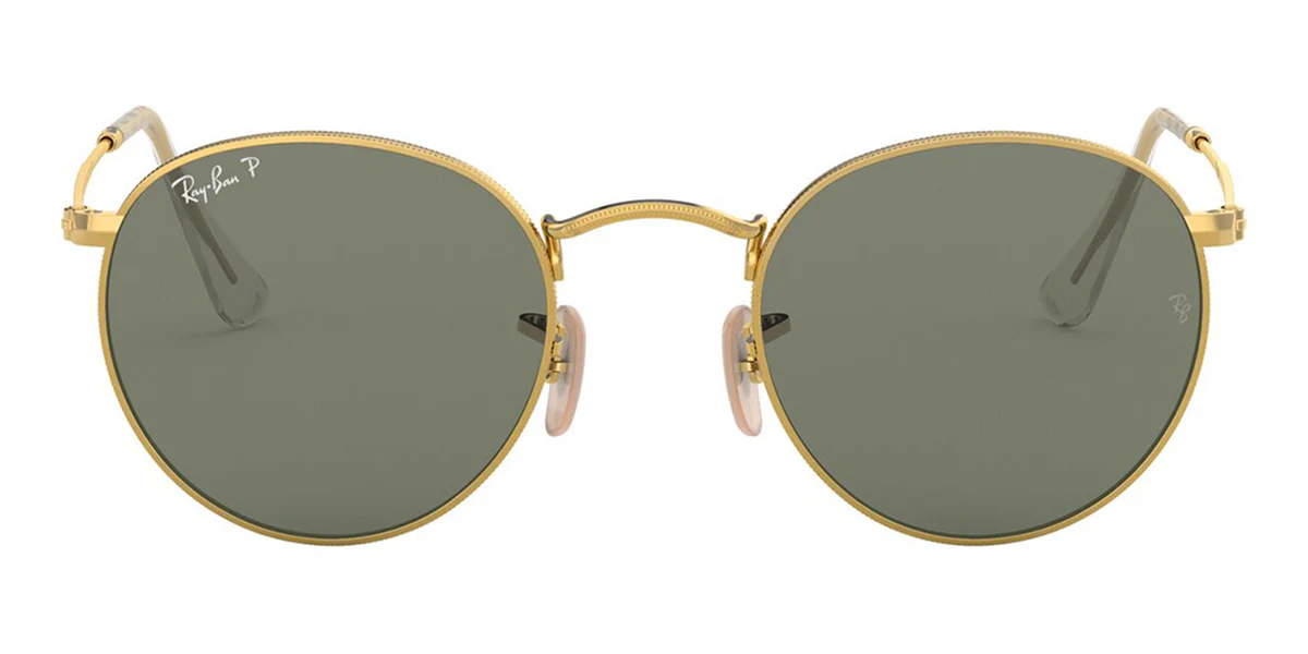 Ray-Ban Round Metal RB 3447 001/58 Polarised - As Seen On Bob Geldof & Elizabeth Olsen - Image 2