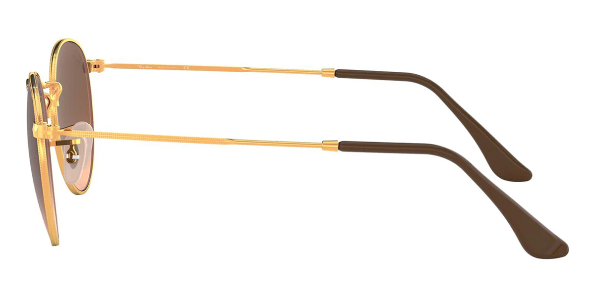 Ray-Ban Round Metal RB 3447 9001/A5 Shiny Light Bronze - As Seen On Joseph Baena & Eddie Nketiah - Image 3